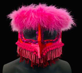 Pink Patch Bird Mask